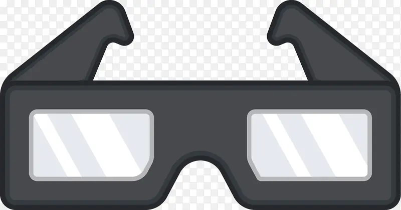 灰色立体3D眼镜