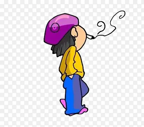 艺术家燃烧的烟头