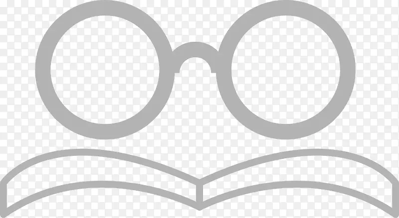 灰色眼镜书本亲子阅读图标