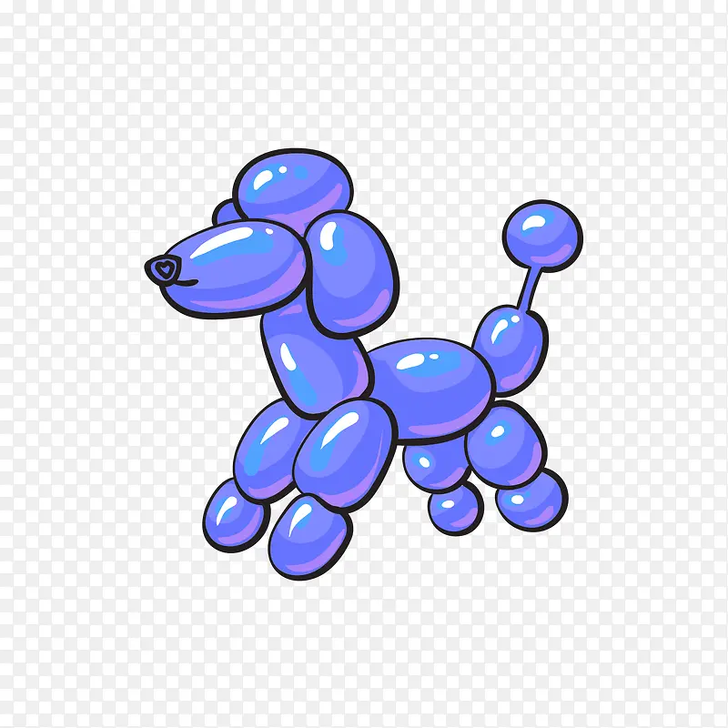蓝色气球小狗