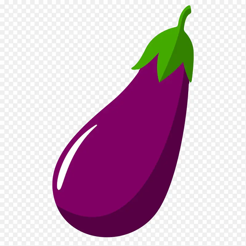 紫色新鲜食物生鲜茄子卡通
