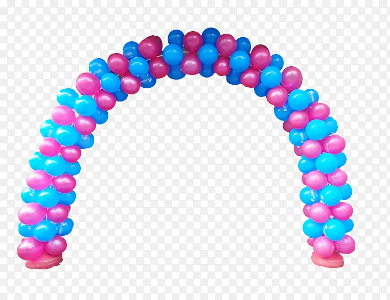 蓝紫色气球拱门素材