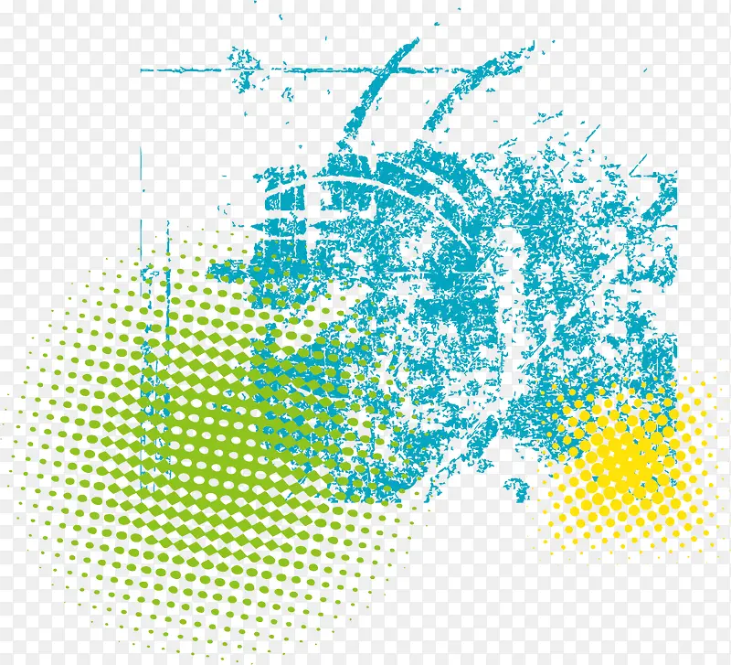 卡通蓝色晕染