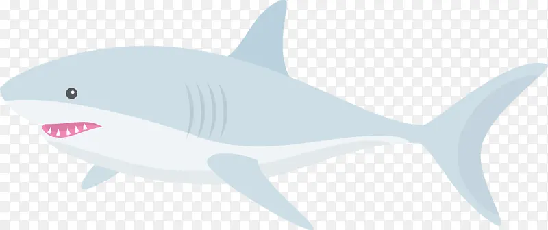 灰色卡通立体鲨鱼