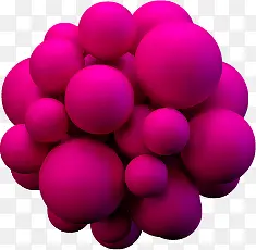 紫色立体圆球装饰