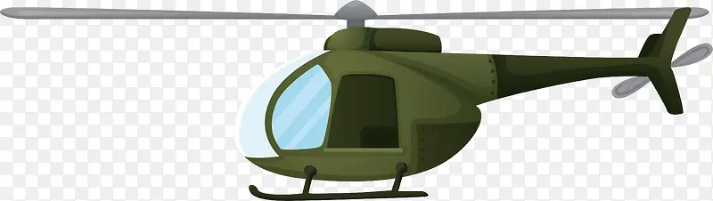绿色军用直升飞机