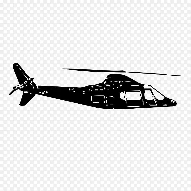 黑色直升飞机