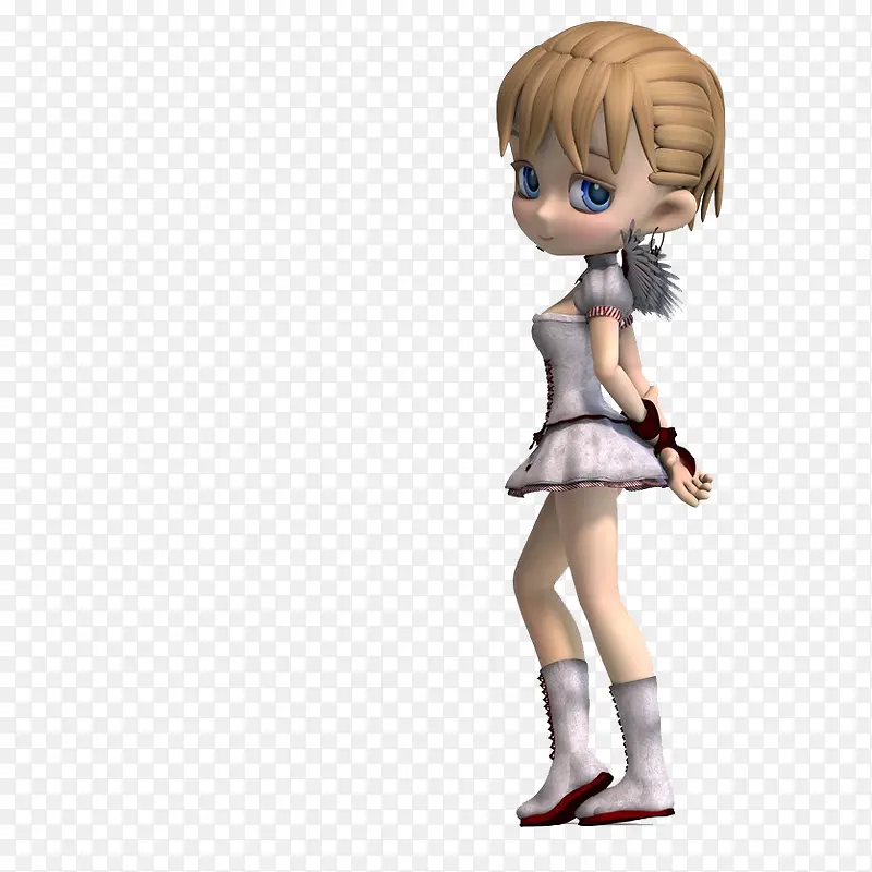 立正的美女