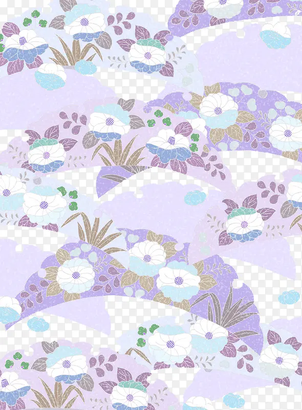 紫色日本花纹
