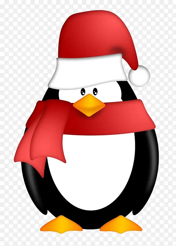 扮演圣诞老人的企鹅