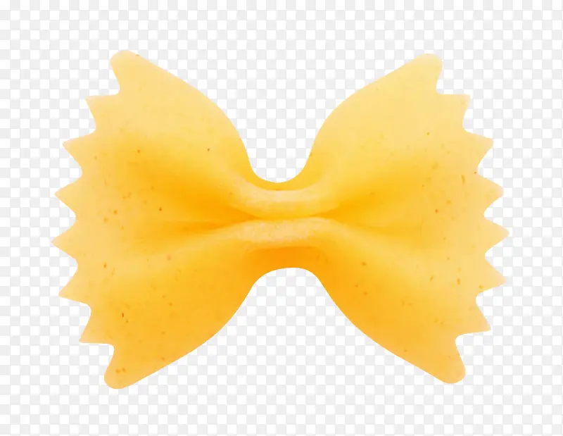 黄色的蝴蝶结面食实物