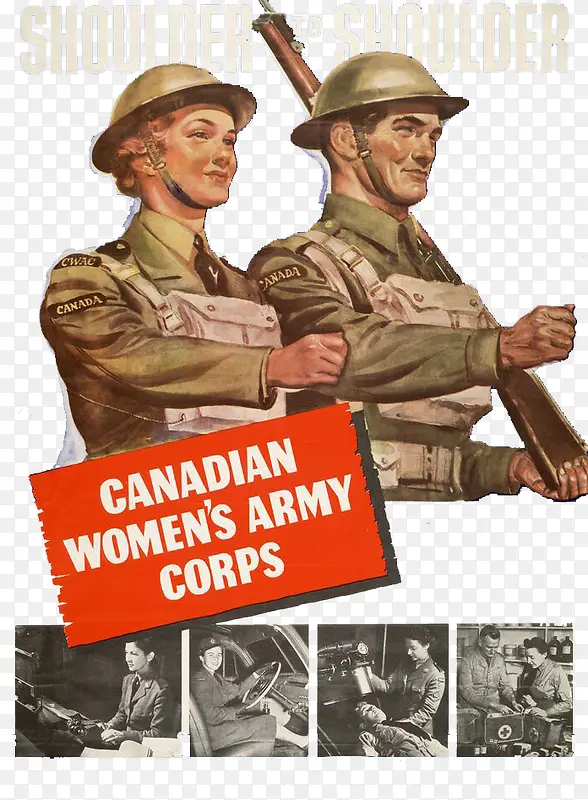 二战海报男女军人