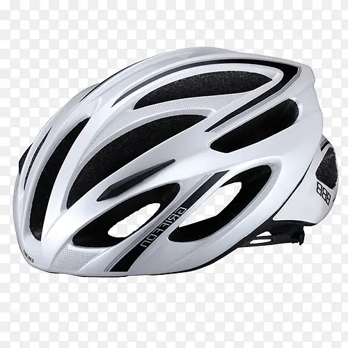 白色卡通装饰自行车头盔设计图