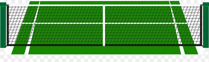 可爱绿色网球场矢量图
