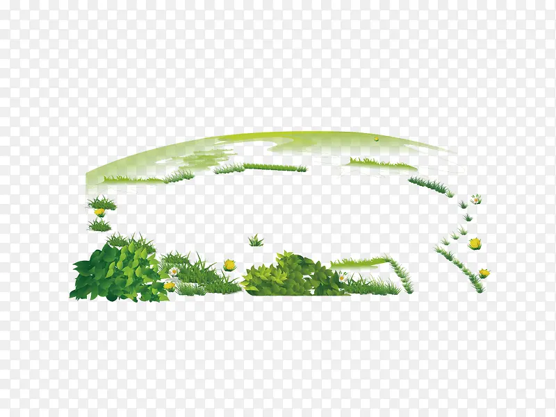 绿色的沼泽地免抠图