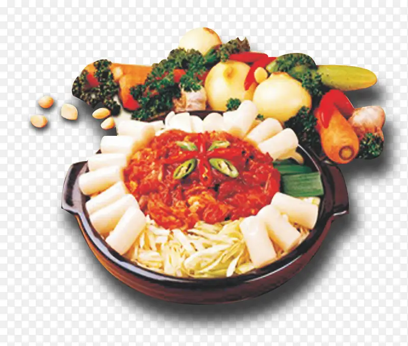 食物年糕素材蔬菜韩国美食