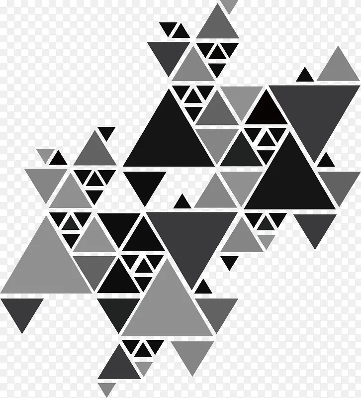 灰色三角形拼图