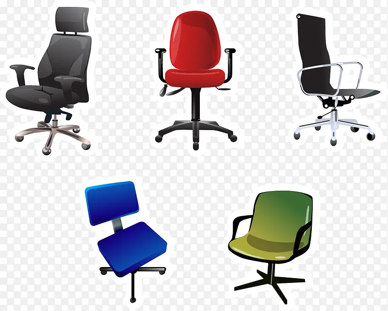 不同造型的办公椅