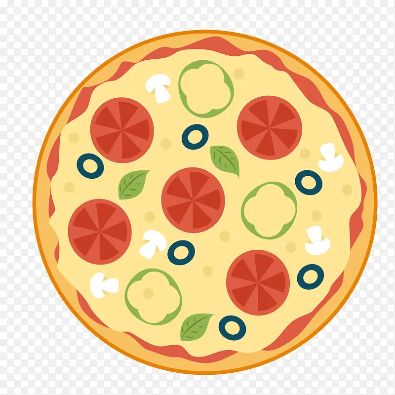 圆形的披萨食物设计