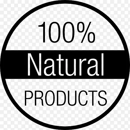 百分之100天然的产品标签图标