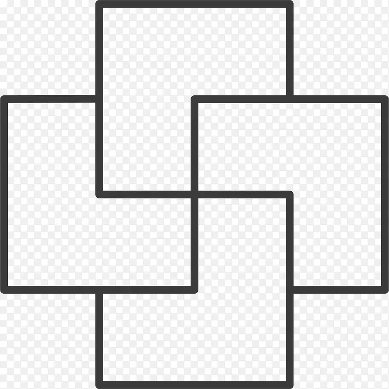 正方形创意线条图案