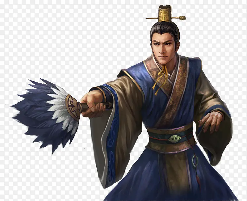 古风羽扇儒雅少女手绘PNG图片素材下载_图片编号qjgkppwy-免抠素材网