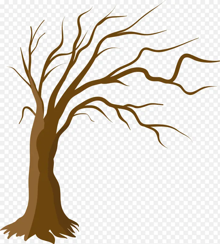 光秃秃的枯树枝