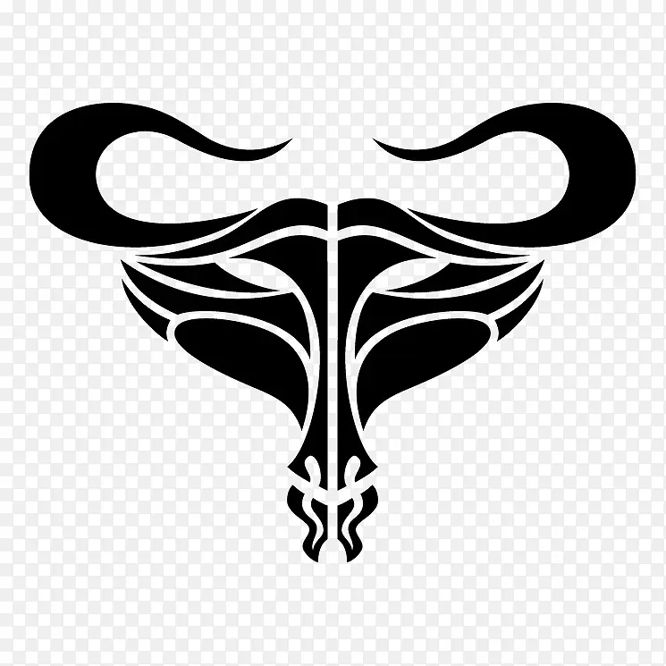 黑色简易牛头造型