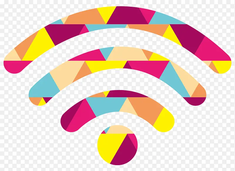 彩色马赛克wifi信号栏