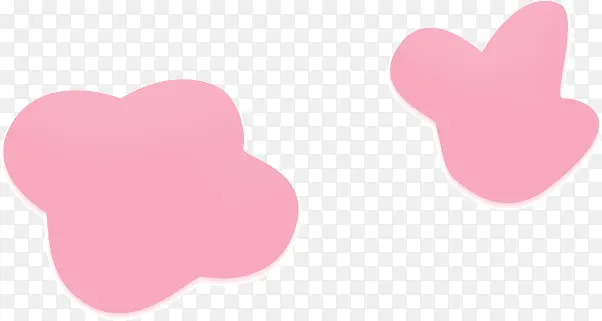 粉色云朵形状