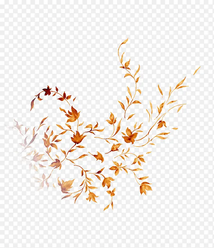 树叶黄色秋天飘落免费素材