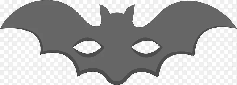 灰色蝙蝠面具