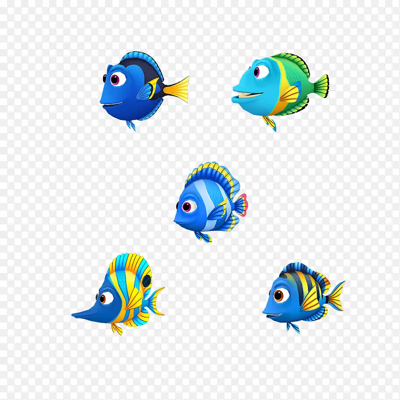 海底总动员蓝色的鱼
