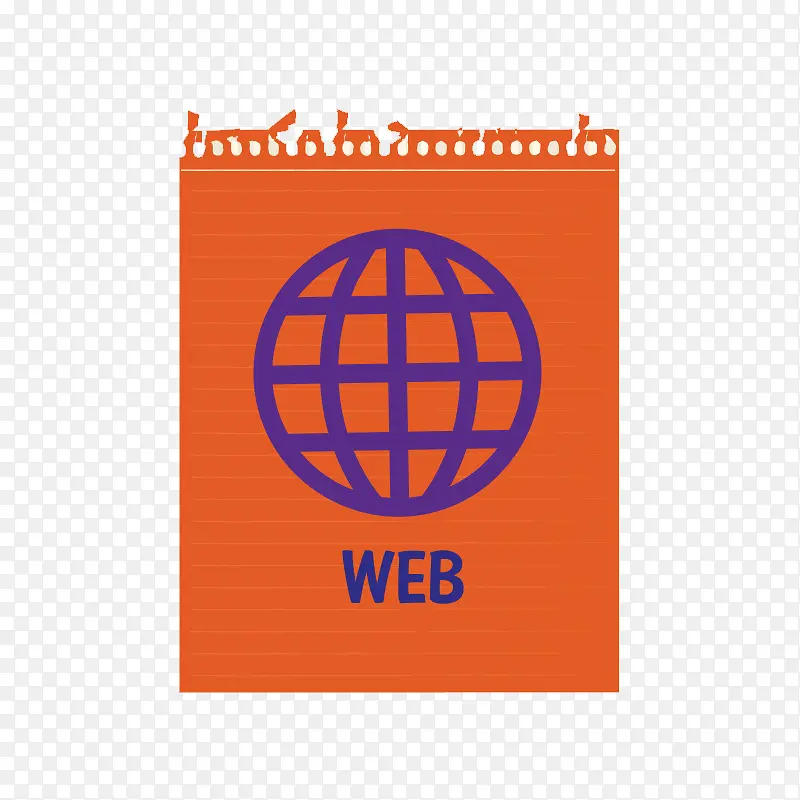 橙色便签全球化地球web