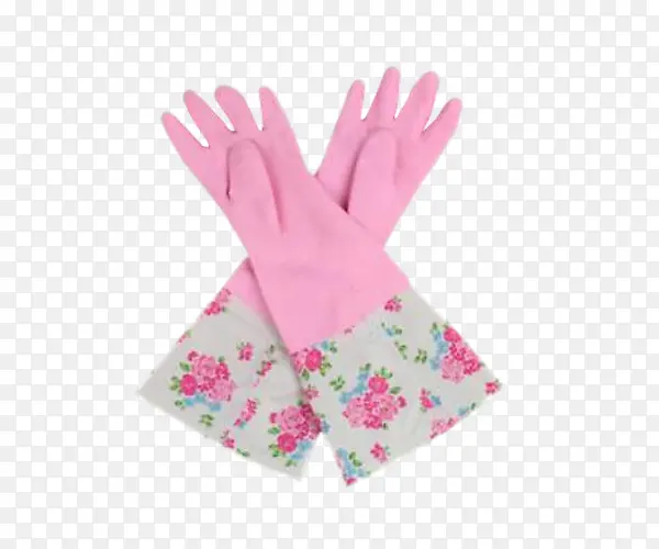粉色加长洗碗手套