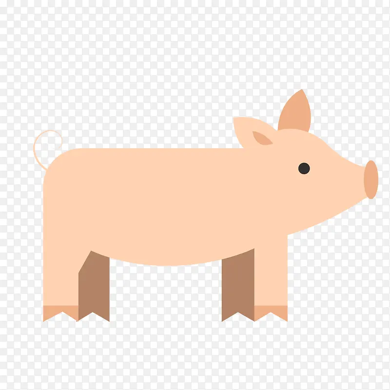 卡通可爱的农场小猪