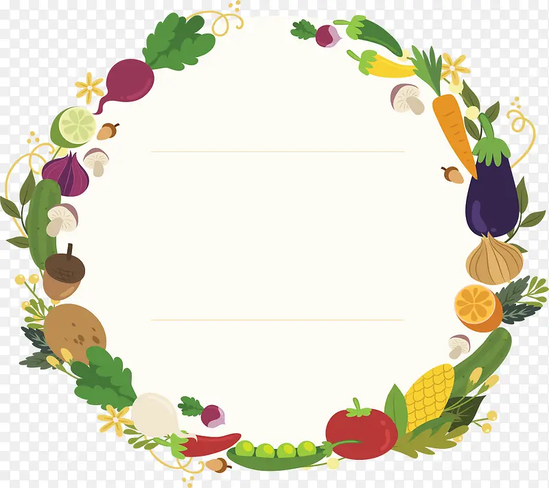 健康食材果蔬边框