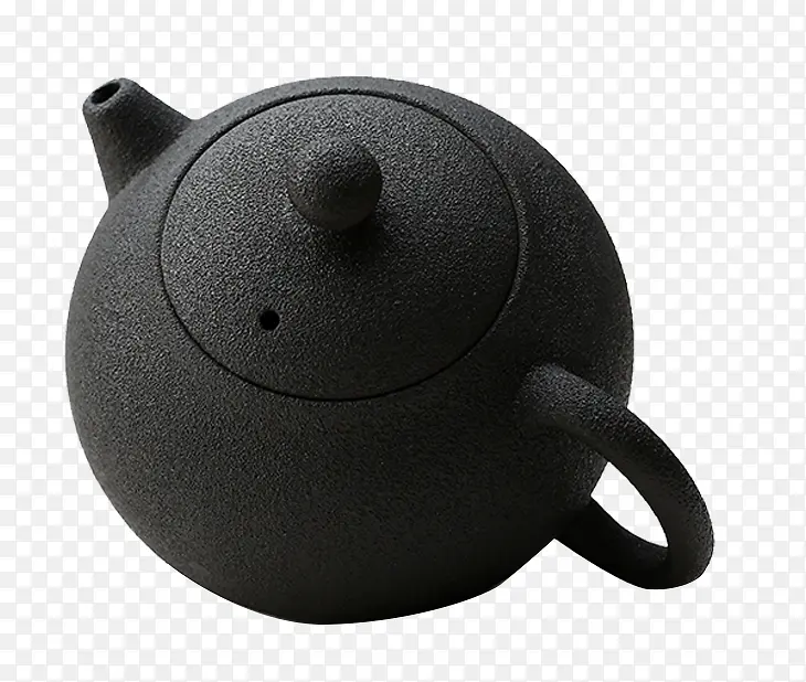 圆肚子黑陶茶壶