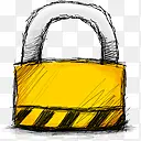 锁锁定安全手绘网页图标集