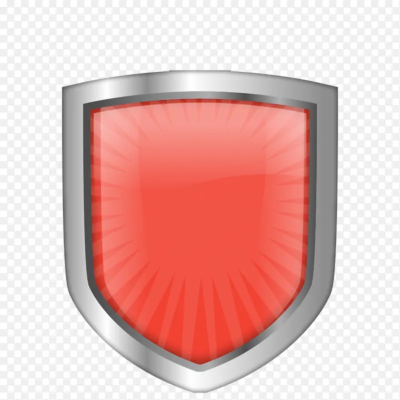 红色条纹安全盾牌