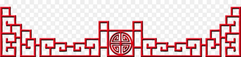 中国风红色矩形边框