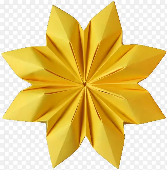 黄色折纸花朵