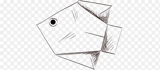 矢量 卡通 折纸鱼