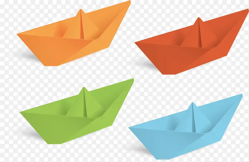 彩色的小纸船