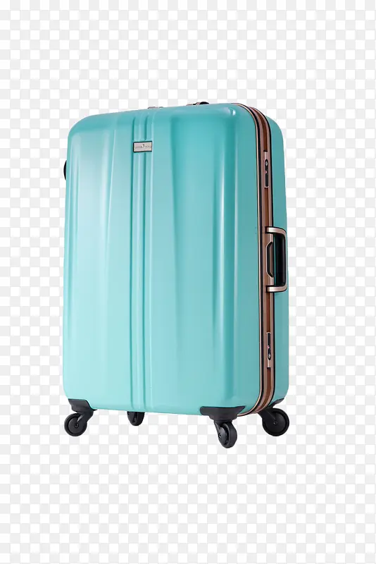 蓝色精美行李箱产品实物