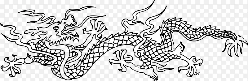 水墨矢量龙图案