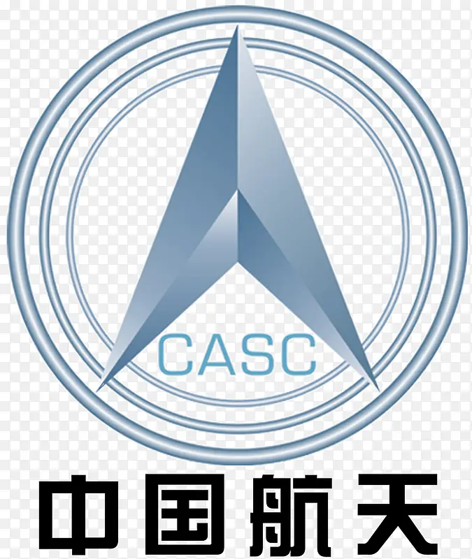蓝色中国航天logo