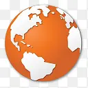 地球全球互联网橙色世界锡耶纳