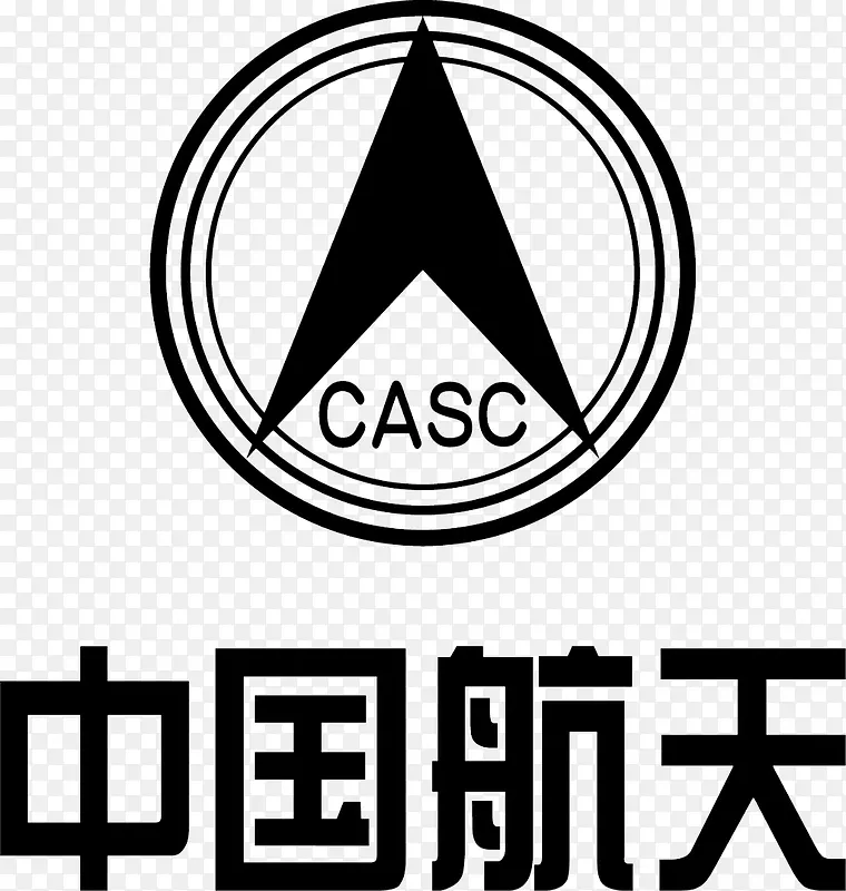 中国航天黑色logo