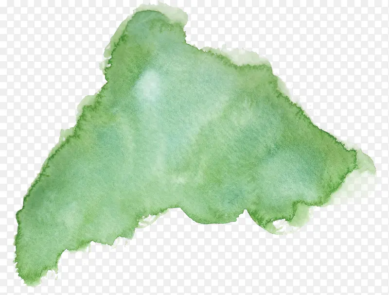 绿色水粉水彩图案